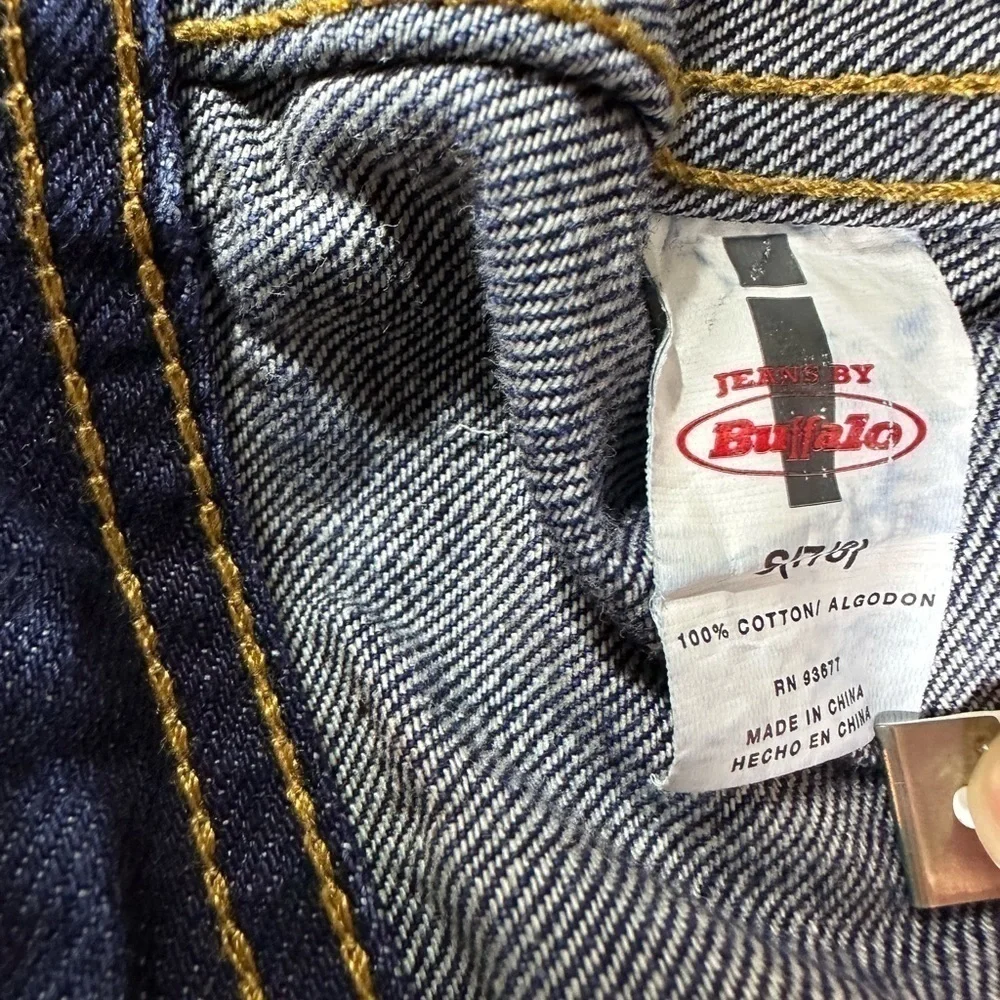 Jeans By Buffalo Girl’s Dark Wash Long Sleeve Button Up Denim Jacket Size 7